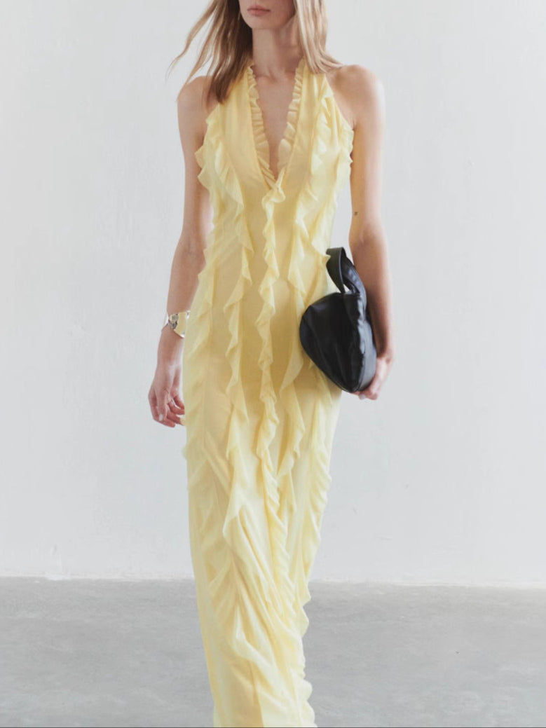 Serene Ruffled Maxi Dress
