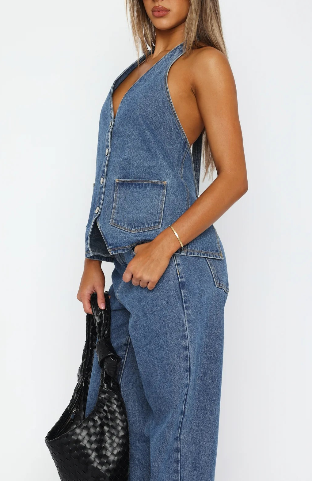 Lexi Halter Denim Top