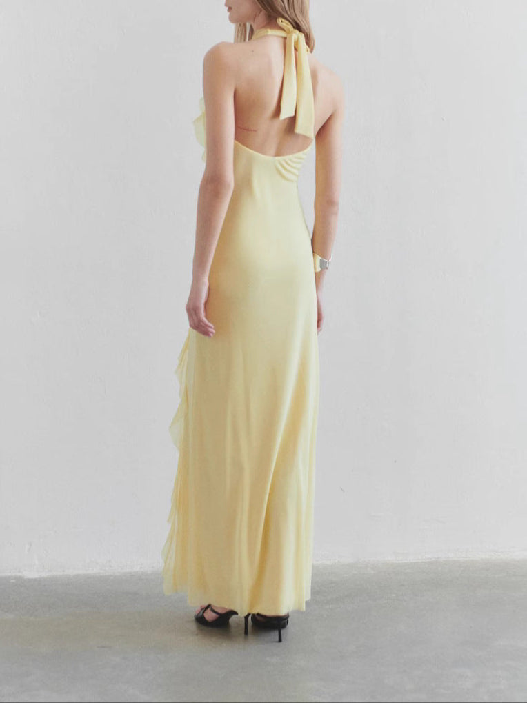 Serene Ruffled Maxi Dress