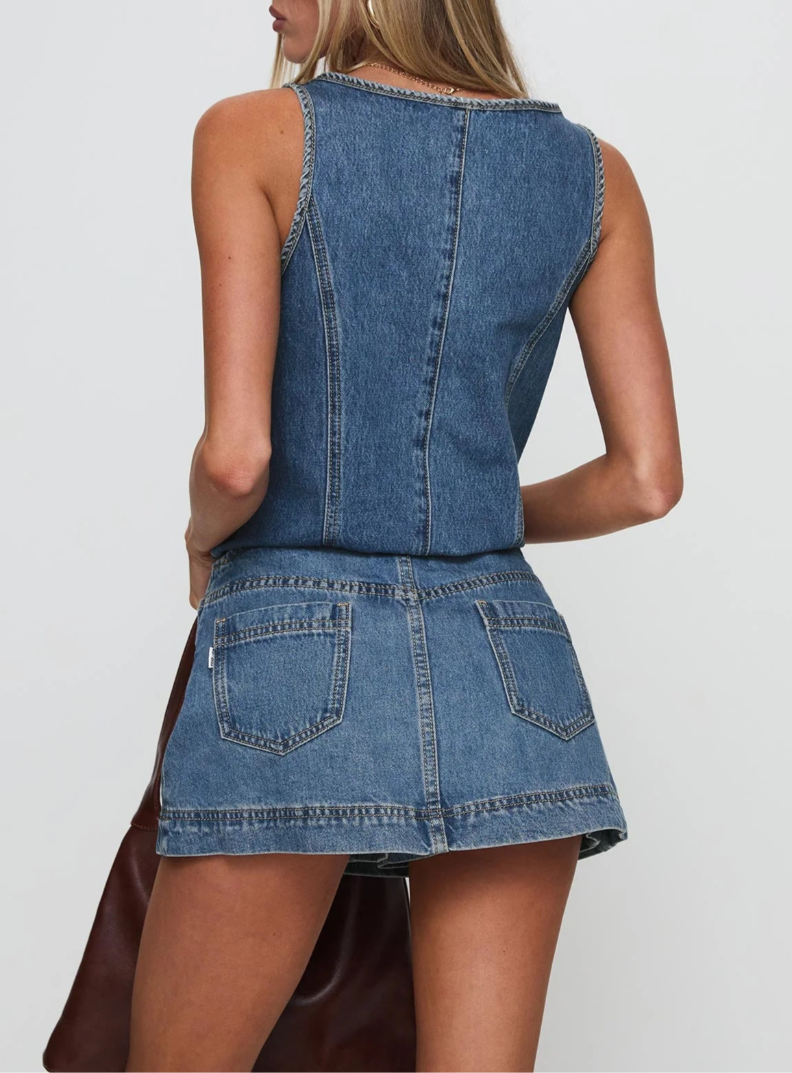 Melina Denim Top [+ Free Matching Shorts - Today]